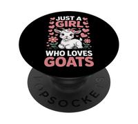 Just A Girl Who Loves Goats Cute Farm Animal Fans PopSockets Adhesive PopGrip