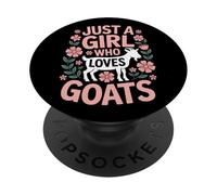 Just A Girl Who Loves Goats Goat Farm Animals PopSockets Adhesive PopGrip