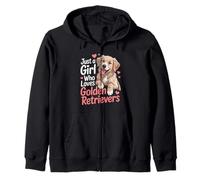 Just A Girl Who Loves Golden Retrievers Zip Hoodie