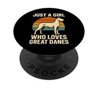 Just a Girl Who Loves Great Danes PopSockets Adhesive PopGrip