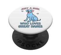 Just a Girl Who Loves Great Danes PopSockets Adhesive PopGrip