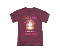 Just a Girl who Loves Guinea Pigs Cute Animal pet Tee T-Shirt Funny Unisex T Shirt Top Maroon