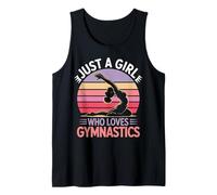 Just a Girl Who Loves Gymnastics Daughter Flip Girls Gymnast Tank Top