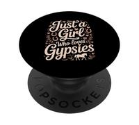 Just A Girl Who Loves Gypsies Gypsy Vanner Tinker Horse PopSockets Adhesive PopGrip