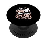 Just A Girl Who Loves Gypsies Irish Gypsy Vanner Horse PopSockets Adhesive PopGrip