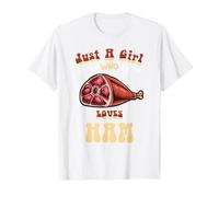 Just A Girl Who Loves Ham Thanksgiving Girl Value Graphic T-Shirt