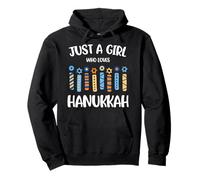Just a Girl Who Loves Hanukkah Jewish Chanukah Men Women Kid Pullover Hoodie