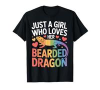 Just A Girl Who Loves Her Bearded Dragon Lizard Care Lover T-Shirt
