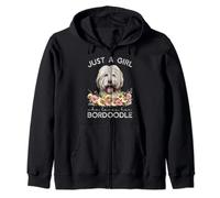 Just A Girl Who Loves Her Bordoodle Zip Hoodie