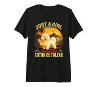 Just A Girl Who Loves Her Coton De Tulear Dog Mom Quote Premium T-Shirt