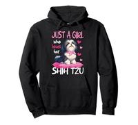 Just A Girl Who Loves Her Shih Tzu Cute Dog Women Pullover Hoodie
