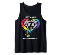 Just A Girl Who Loves Her Wifey Lesbian Lgbt Heart Tank Top