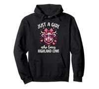 Just a Girl Who Loves Highland Cow Cute Farm Animal Pullover Hoodie