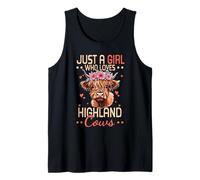 Just A Girl Who Loves Highland Cows Hairy Cattle Farmer Tank Top