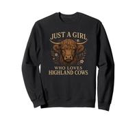 Just A Girl Who Loves Highland Cows Scottish Cattle Sweatshirt