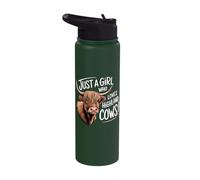 Just A Girl Who Loves Highland Cows Stainless Steel Insulated Water Bottle