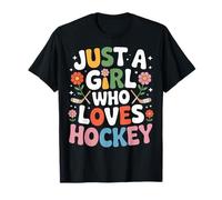Just A Girl Who Loves Hockey Female Hockey Players Rink T-Shirt