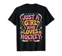 Just A Girl Who Loves Hockey Hockey Lover Player Enthusiast T-Shirt