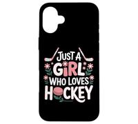 Just A Girl Who Loves Hockey Women Players Case for iPhone 16 Plus
