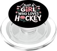 Just A Girl Who Loves Hockey Women Players PopSockets PopGrip for MagSafe