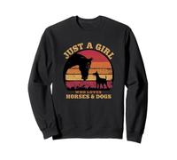Just A Girl Who Loves Horses and Dogs Sunset Sweatshirt