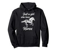 Just A Girl Who Loves Horses Beautiful Wild Horse Silhouette Pullover Hoodie