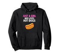 Just A Girl Who Loves Hot Dogs Funny Hot Dog Lover Humor Pullover Hoodie