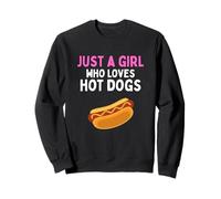 Just A Girl Who Loves Hot Dogs Funny Hot Dog Lover Humor Sweatshirt