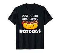 Just a Girl Who Loves Hot dogs Funny Hotdog T-Shirt
