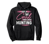 Just a Girl who loves Hunting Outdoors Female Hunter Pullover Hoodie