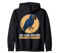 Just a Girl who loves Hyacinth Macaws Hyacinth Macaw Zip Hoodie