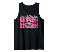 Just A Girl Who Loves Ice Hockey Coquette Bow Tank Top
