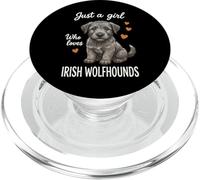 Just A Girl Who Loves Irish Wolfhounds PopSockets PopGrip for MagSafe