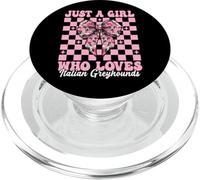 Just A Girl Who Loves Italian Greyhounds Iggy Coquette Bow PopSockets PopGrip for MagSafe