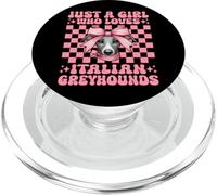 Just A Girl Who Loves Italian Greyhounds Iggy Coquette Bow PopSockets PopGrip for MagSafe