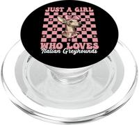 Just A Girl Who Loves Italian Greyhounds Iggy Coquette Bow PopSockets PopGrip for MagSafe
