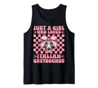 Just A Girl Who Loves Italian Greyhounds Iggy Coquette Bow Tank Top