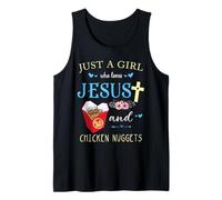 Just A Girl Who Loves Jesus and Chicken Nuggets Tank Top