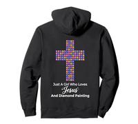 Just a Girl Who Loves Jesus and Diamond Painting Christian Pullover Hoodie