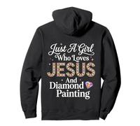 Just a Girl Who Loves Jesus and Diamond Painting Christian Pullover Hoodie