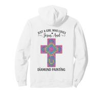 Just a Girl Who Loves Jesus and Diamond Painting Christian Pullover Hoodie