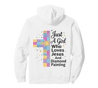Just a Girl Who Loves Jesus and Diamond Painting Christian Pullover Hoodie