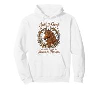 Just a Girl who loves Jesus and Horses Christian Pullover Hoodie