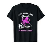 Just A Girl Who Loves Jesus and Octopuses and Chess Value Graphic T-Shirt
