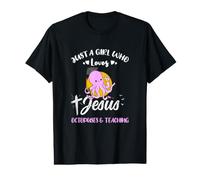 Just A Girl Who Loves Jesus and Octopuses and Teaching Value Graphic T-Shirt