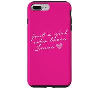 Just a Girl Who Loves Jesus, Cute Valentines Day, Christian Case for iPhone 7 Plus/8 Plus