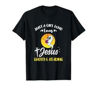 Just A Girl Who Loves Jesus Ghosts and Reading Value Graphic T-Shirt