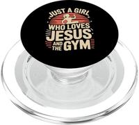 Just a Girl Who Loves Jesus & Gym Christian Faith Fitness PopSockets PopGrip for MagSafe