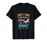 Just a Girl Who Loves Jesus & Horses - Equestrian Faith T-Shirt