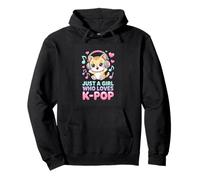 Just A Girl Who Loves K Pop Kawaii Cat Kpop Pullover Hoodie